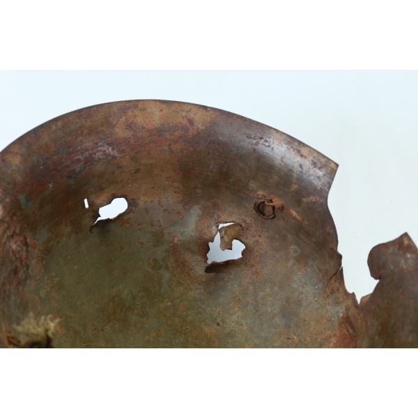 BATTLE DAMAGED JAPANESE TYPE 90 HELMET - Image 8