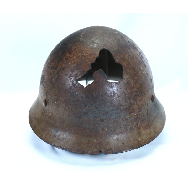 BATTLE DAMAGED JAPANESE TYPE 90 HELMET - Image 3