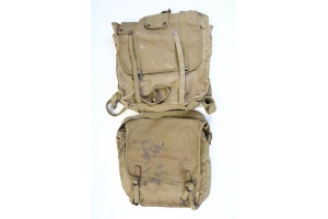 WW2 USMC KNAPSACK AND HAVERSACK NAMED TO SAME MARINE