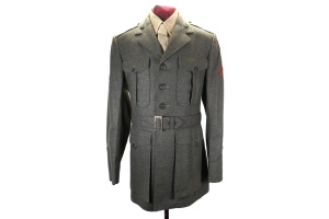 NAMED WW2 USMC 3rd DIVISION CLASS A COAT AND PANTS