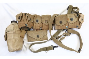 WWII USMC GARAND CARTRIDGE BELT RIG