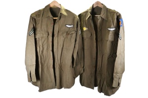 PAIR OF AIR CORPS SHIRTS NAMED TO AERIAL GUNNER
